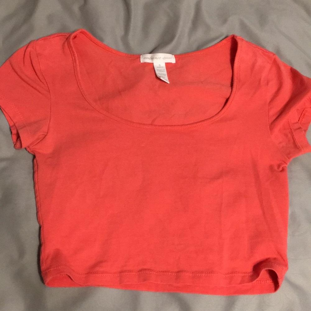 Bright pink crop top!